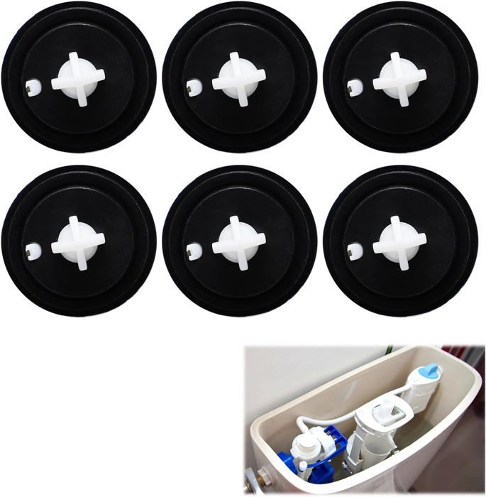 4 Joints Chasse D'Eau WC - Membrane Réparation Express - Caoutchouc Durable - Easy Install