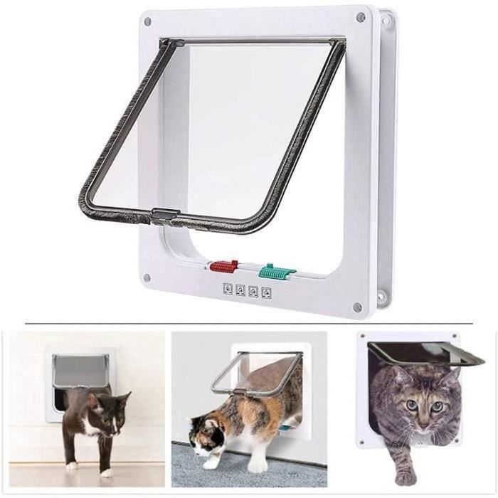 Chatière Sailnovo XL Verrouillable 4 Positions - Pour Portes Intérieures/extérieures