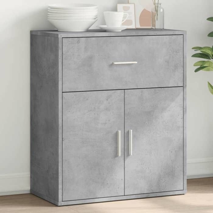 vidaXL Buffet gris béton 60x31x70 cm bois dingénierie 840467