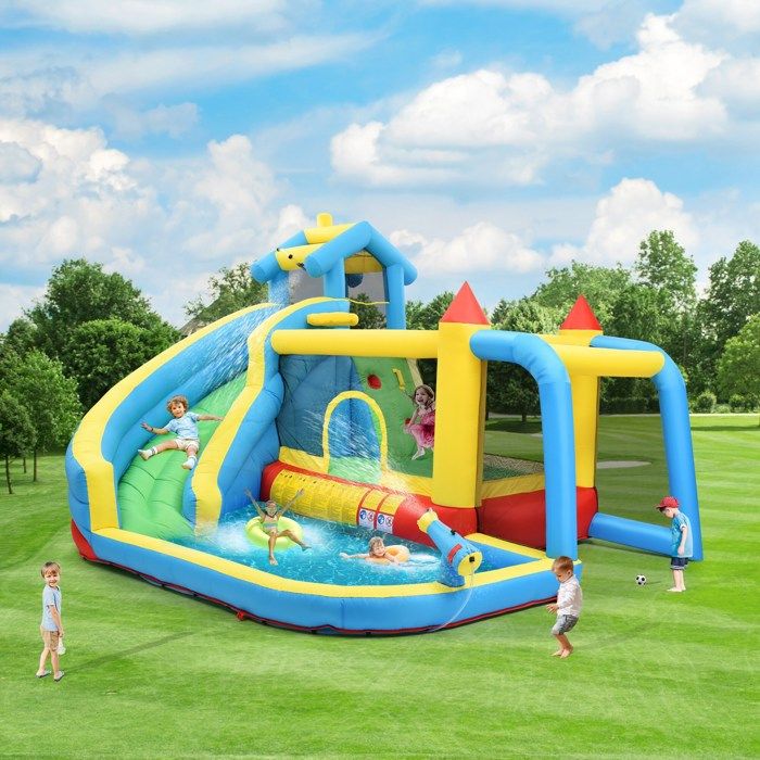 GOPLUS Château Gonflable Pirate,avec Toboggan,Pistolet à Eau et Trampoline, Piscine et Mur d'escalade, pour 3-4 Enfants 3-12 Ans Jusqu'à 120KG,360X290X200CM GOPLUS Château Gonflable Pirate,avec Toboggan,Pistolet à Eau et Trampoline, Piscine et Mur d'escalade, pour 3-4 Enfants 3-12 Ans Jusqu'à 120KG,360X290X200CM