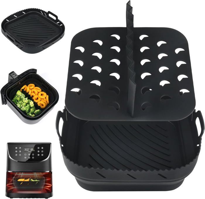 4 Sets D'aimants Pour Friteuse à Air - Boucles En Silicone Magnétiques Pour Maintenir Le Papier Sulfurisé - Résistants à La Chaleur