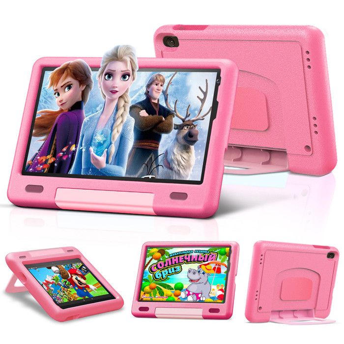 Tablette Enfants avec WiFi Tablette Android 13 GMS 6Go RAM + 128Go ROM Tablette Educative 8 Pouces Kids Apps Pré-installé -Rose