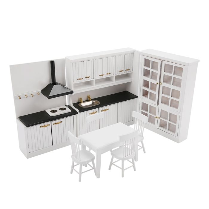 Maison de jeu 1/12 Kit de décoration de meubles de cuisine/salle à