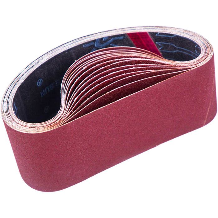 Lot De 10 Bandes Abrasives Festool 533 X 75 Mm - Grain P80 - Pour Ponçage Bois Grossier/Intermédiaire