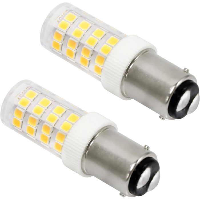 5W LED Ampoule Machine à Coudre B15d 12-24V 300LM Blanc Chaud 3000K Non-Dimmable Ampoule à Baïonnette B15 2 pièces