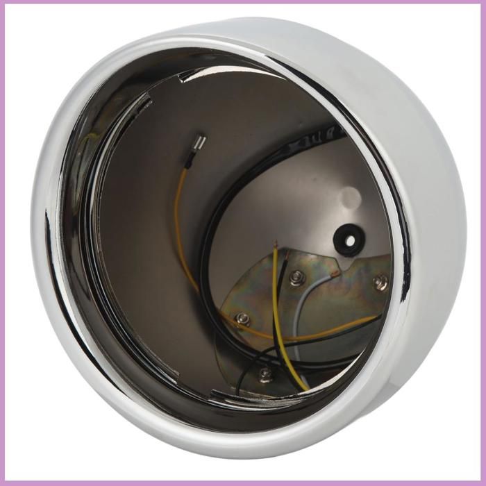Akozon Boîtier Phare Moto 7 Pouces Métal Universel - Support Fourche 38-51mm LED