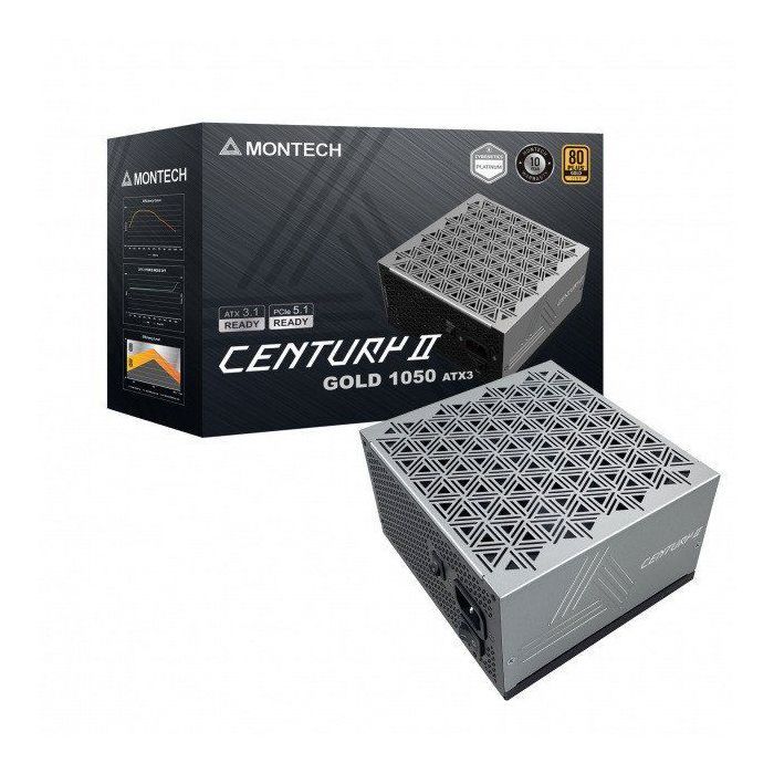 Bloc dalimentation interne Montech Century II 80 PLUS Gold Netzteil complet ATX 3.1 PCIe 5.1 1.050 Watt - vue 2