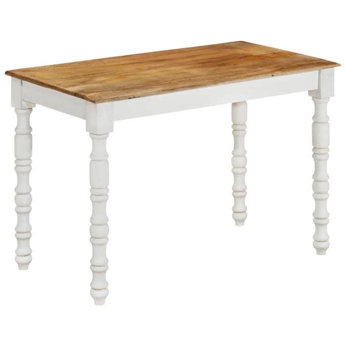 BONNIE® Table à dîner/table de comptoir Table à manger 110x60x76 cm Bois de manguier massif &FR535056