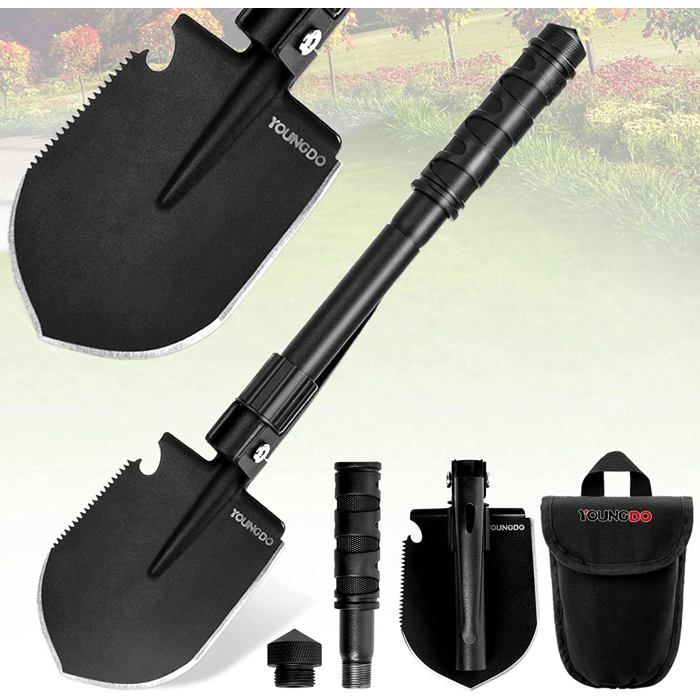 Pelle pliante multifonctionnelle-Camping Mini pelle ceinture ensemble Camping outils de survie