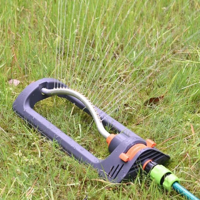 Arroseur oscillant de jardinArroseur à eau oscillant pour jardinArrosage automatique avec 19 buses irrigateur pour grandes surfa