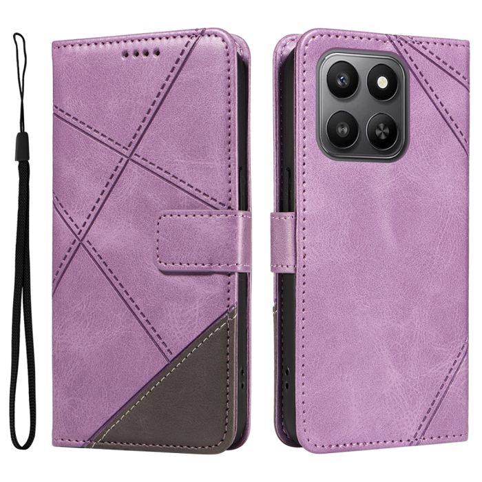 Coque Honor 400 SMART 5G Rabat Portefeuille de Protection Cuir PU Etui Magnétique Housse - Violet multicolore HOUSSE