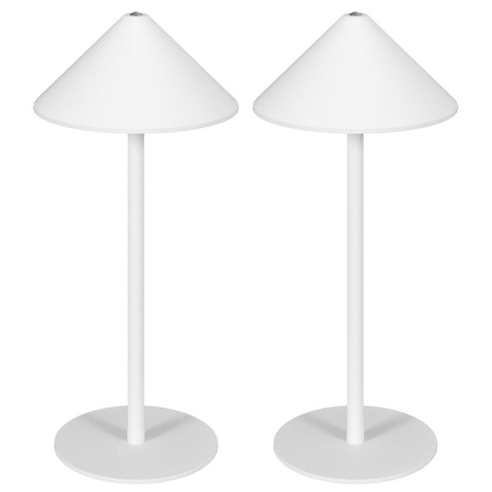 Lampe de chevet rechargeable USB 3 lumières - Lot de 2 lampes de table tactile métal blanc pour salon et chambre Lampe de chevet rechargeable USB 3 lumières - Lot de 2 lampes de table tactile métal blanc pour salon et chambre