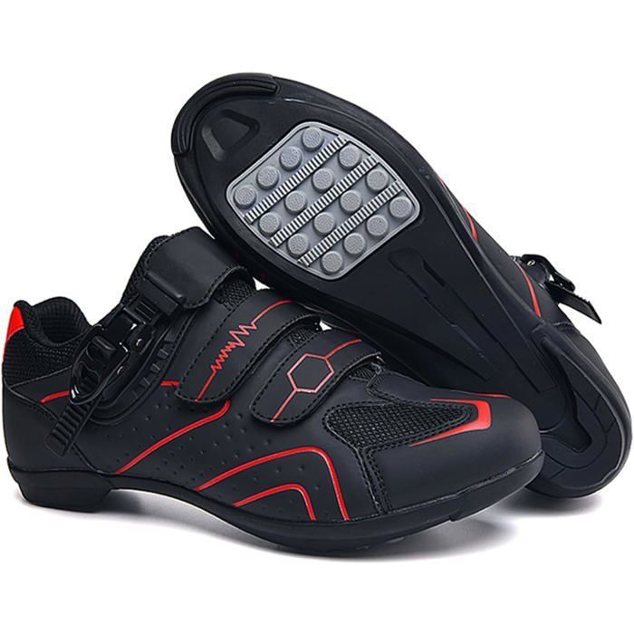 Chaussures Déquitation sur Route et Montagne Respirantes Caoutchouc Semelle Chaussures de Vélo sans Verrouillage Chaussures Déquitation sur Route et Montagne Respirantes Caoutchouc Semelle Chaussures de Vélo sans Verrouillage