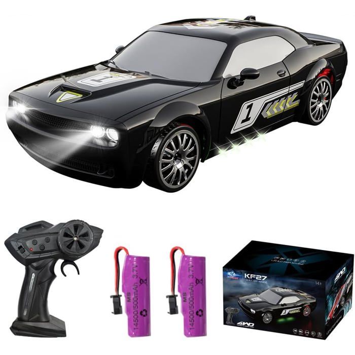 Voiture Drift RC 1/64 4WD – Contrôleur 2.4 GHz, LED, Charge USB – Cadeau Anniversaire Enfant Dès 5 Ans