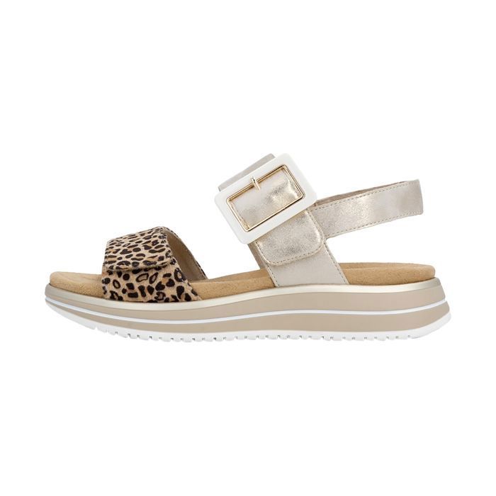 A Compense Sandales Cuir Compensé Remonte - Multicolor Multicolor - Cdiscount ...