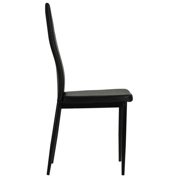 Chaises de cuisine（4 PCS) - Noir - Chaises à manger - 4 PLACES - noir similicuir 43x43.5x96 cm F4082