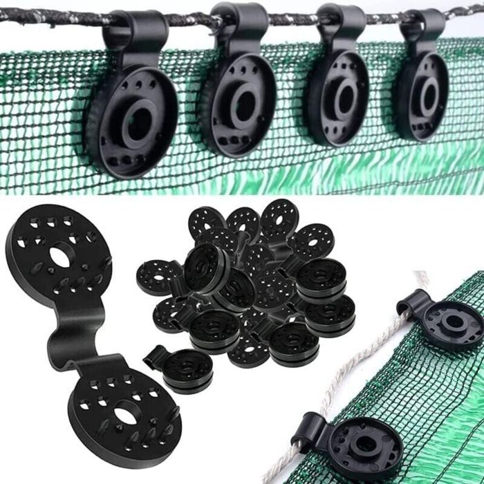100pcs Clip de Fixation pour Brise VueClip Spcial avec illet en PlastiqueClips de Fixation Traits Anti-UV pour Brise Vue Filet C