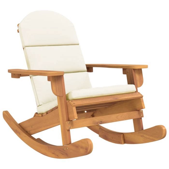 Vidaxl Chaise à bascule Adirondack avec coussins bois massif dacacia75x105x90cm 574457apj93m - vue 2