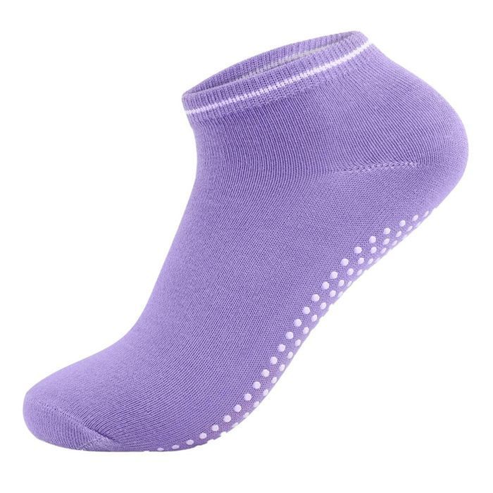Chaussettes antidérapantes - Jucnuz - Chaussettes montant jusquà la cheville Pour yoga fitness la danse dautres activités Violet