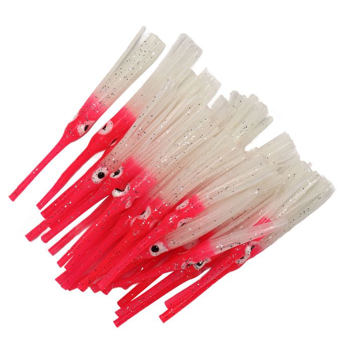 Tbest Appât lumineux de poulpe Jupes de calmar lumineuses appât artificiel doux pour eau salée et douce 30 sport leurre Rose