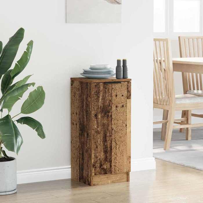 Marron Commode Salon CHIC Buffet bas/Cabinet 1 PC Bois ancien 30x30x70 cm Bois dingénierie N15684