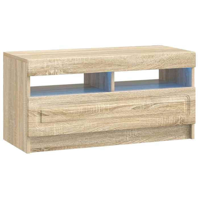 Marron Meuble TV LED Chêne Sonoma Bois dingénierie(VIDAXL)_36971