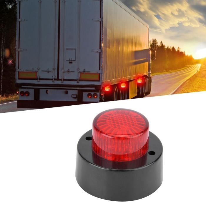 Lot De 6 Feux De Position Latéraux LED Pour Camion/Remorque - 12V, 8 LED Par Feu, Bleu - 14
