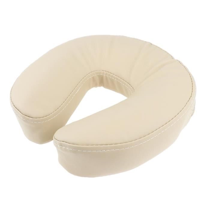 Oreiller De Massage Pour Visage Et Cou - Mousse Mémoire, Housse Coton Respirante, Confortable 28x18cm