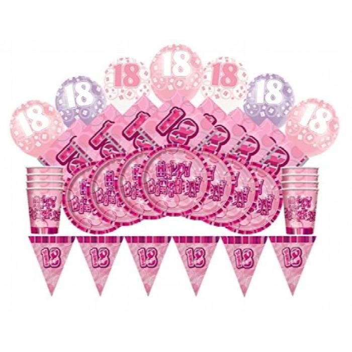 102 Article De Fete D Anniversaire De 18 Ans Glitz Kit Pour 8 Personnes Rose Gtued Achat Vente Kit De Decoration Cdiscount 102 Article De Fete D Anniversaire De 18 Ans Glitz Kit Pour 8 Personnes Rose Gtued Achat Vente Kit De Decoration Cdiscount