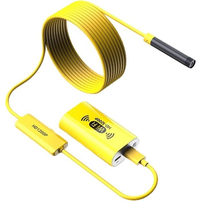 Caméra Endoscopique Articulée 210° - Sonde 3,9 Mm, Tube Flexible 1 M, écran IPS 5" - Pour Inspection Industrielle, Plomberie, Mécanique