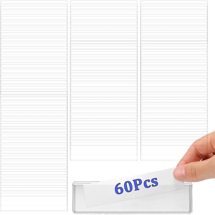 Porte-étiquettes Magnétiques Réutilisables - 30 Pièces Avec Inserts Papier - Idéal Pour Rangement Bureau, Entrepôt, étagères