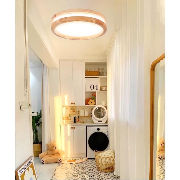 Yowei Plafonnier Moderne Lampe Plafonnier Industrielle Retro en Bois Style Campagne pour Salon Chambre
