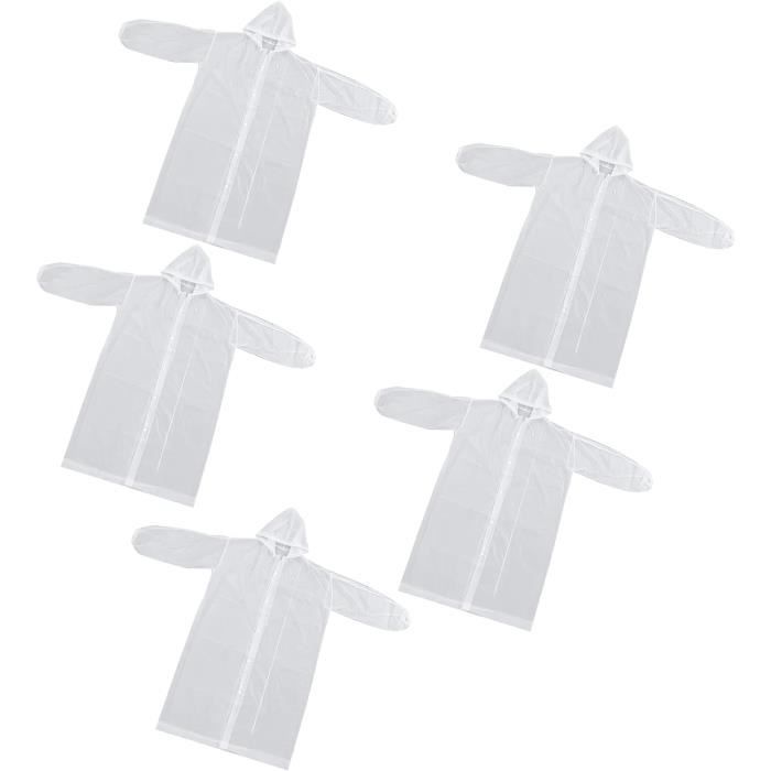 Cape Pluie Réutilisable Lot De 2 Ponchos Pluie EVA - Imperméables Réutilisables - Taille Unique Homme/femme Poncho Imperméable EVA Gerhannery