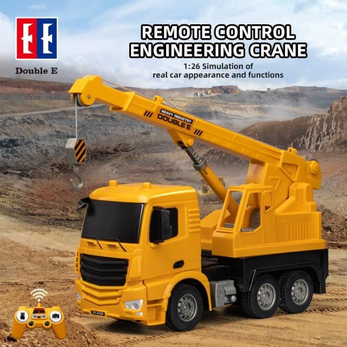 E586 Double E586 1 26 Rc camion Caterpillar 10Ch voiture d ingenierie crochet de levage Flexible vehicul Cdiscount Jeux Jouets