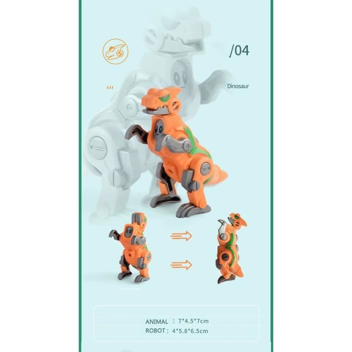 Jouet Robot Transformable Dinosaure - Équipe de 26 Lettres