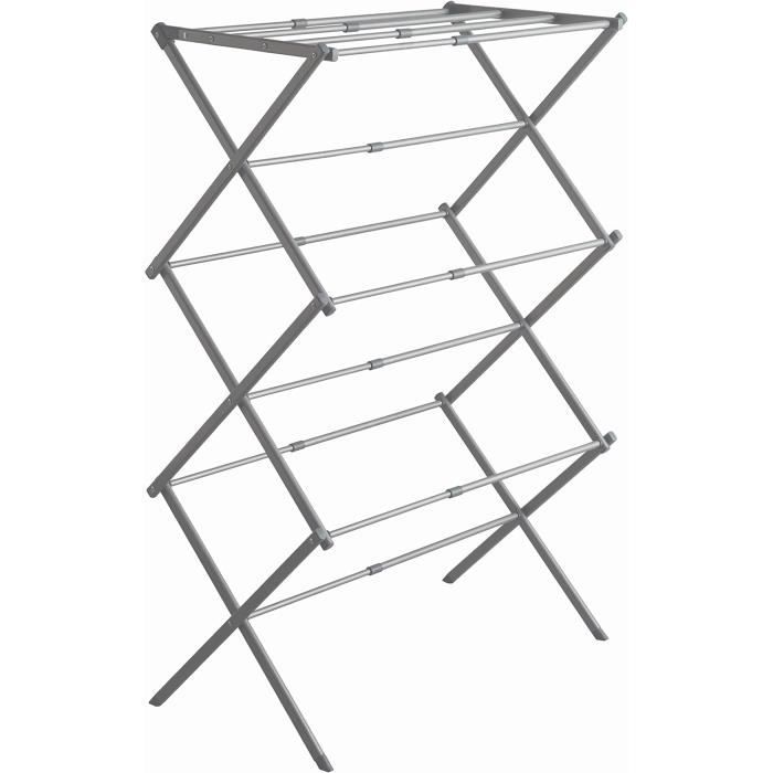 Séchoir À Linge Extensible À 3 Niveaux Sr20025 4 M À 7,5 M Gris