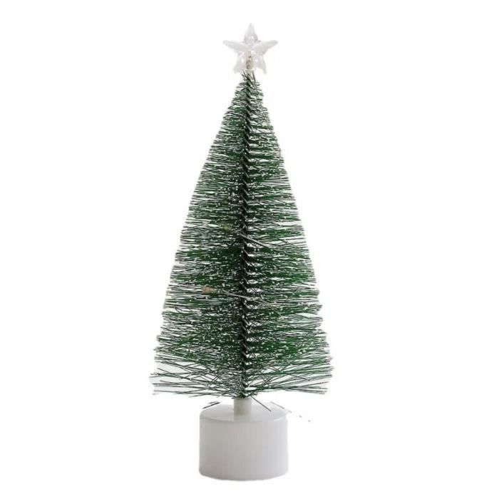 Mini sapin noël LED 17cm,avec guirlandes lumineuses multicolores