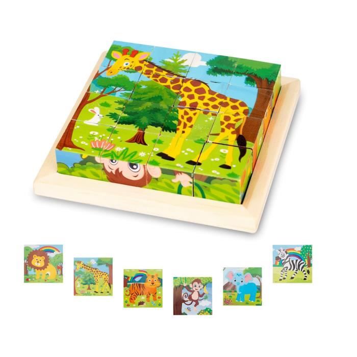Puzzles en Bois Enfant 3 4 5 6 Ans,Puzzle Bois pour Bebe Lot de 8x9 Pièces Jouet Puzzle Jeux Personnalisé Puzzles Animaux . - Jeux - Jouets