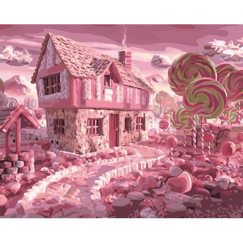 Dessin Anime Mignon Bricolage Peinture Par Numeros Rose Magasin De Bonbons Muraux Impression Sur Toile Peinture 40x50cm Sans Cadre Achat Vente Peinture Au Numero Dessin Anime Mignon Bricola Cdiscount