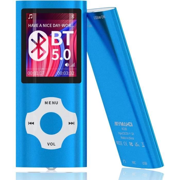 Lecteur MP3 - MP4 Bluetooth 5.0 avec Carte mémoire 32 Go, écran LCD 1,8  Pouces, Support jusqu'à 128 Go, vidéo-Enregistrement Vo[2] - Cdiscount TV  Son Photo