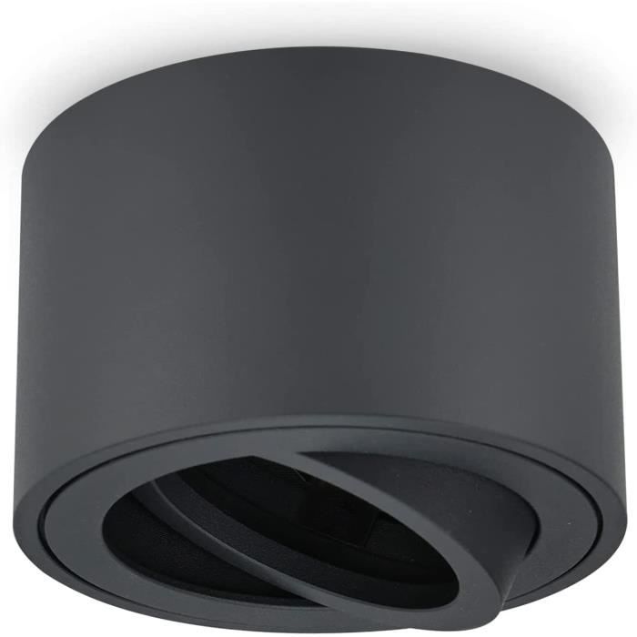 NUOBESTY Spot LED 10W Orientable Aluminium - Plafonnier Intérieur Rotation 360° Inclinaison 90° Lumière Chaude