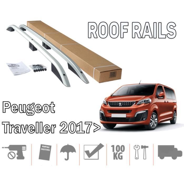 Pour Peugeot 5008 2017-2023 HOOK Barres de Toit Railing Porte-Bagages de  voiture Avec verrouillable Alu Gris - Cdiscount Auto