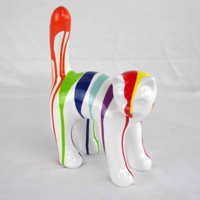 Statue Chat Blanc Cdiscount