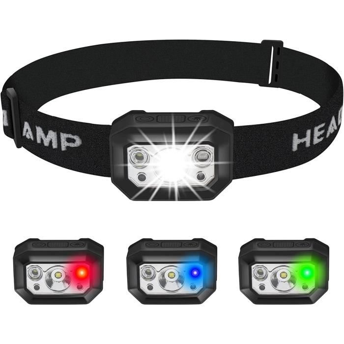 Lampe Frontale LED Ultra Puissante Aaizplz - 2000 Lumens - Lot De 2 - Noire