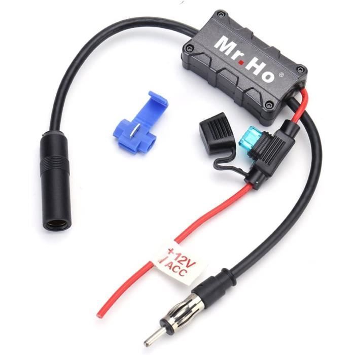 VOITURE AMPLIFICATEUR D'ANTENNE Adaptateur pour Radio Fm Am din Iso 12V
