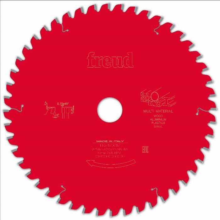 Lame pour scie circulaire portative FREUD Ø254 2 42 AL30 Z48 TPB 0° F03FS09889 FR24M001M - vue 2