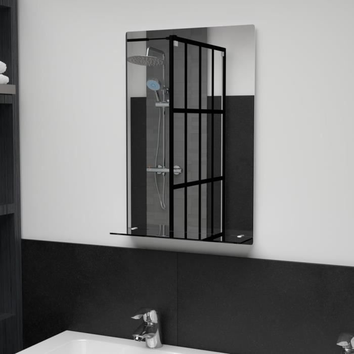 Miroir Salle De Bain Élégant 40x60 Cm – Bords Arrondis Et Lisses – Verre 3.6 Mm – GO