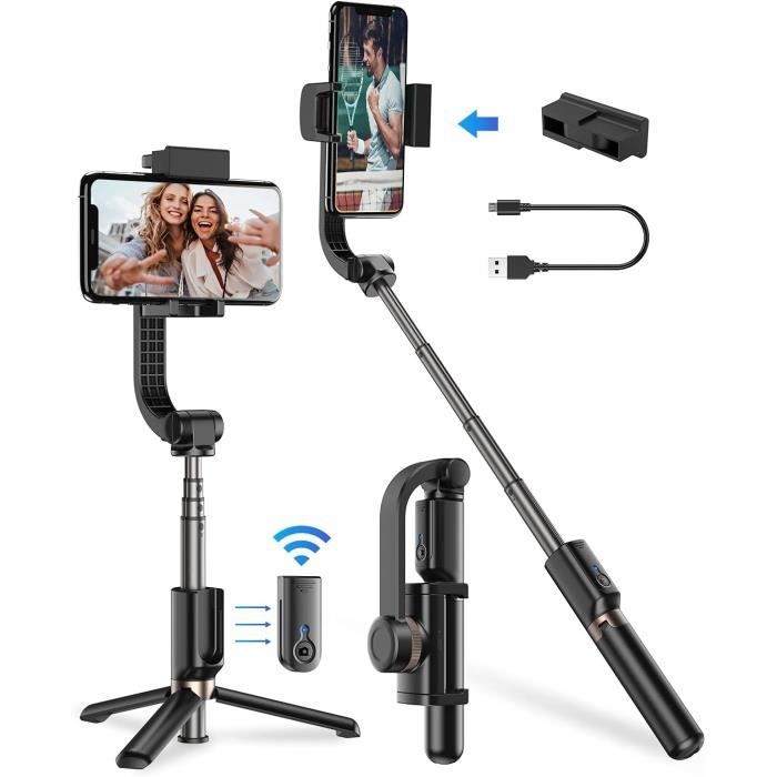 Stabilisateur Smartphone,1 Axe Gimbal Stabilisateur De Téléphone Portable  Pour Iphone Et An Oid,Perche Selfie Bluetooth Stabi[O71] - Cdiscount  Appareil Photo