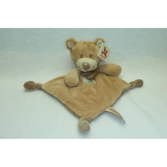 Doudou Ours Plat Marron Neuf Nicotoy Doudou Marron Enfant Mixte