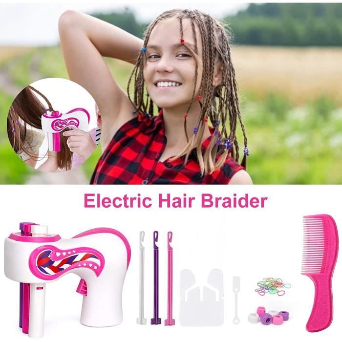 Machine à Tresser Automatique Herefun – Kit De Coiffure Avec Perles Colorées Pour Enfants De 6 à 10 Ans